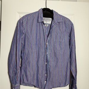 Frank & Eileen Men's Striped Shirt - Blue and Pink